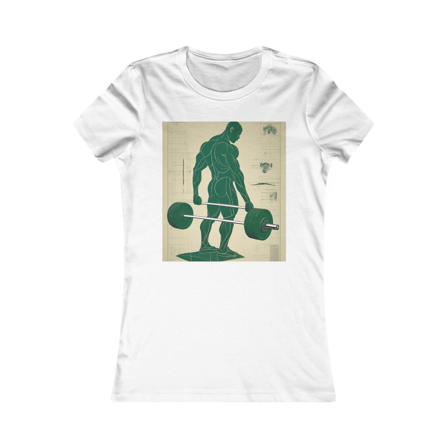 boostlete-recovery-progress-scene-deadlift-3d-blueprint-0236 — Women's Favorite Tee (B+C 6004)