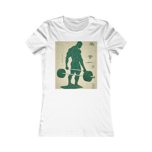 boostlete-recovery-progress-scene-deadlift-3d-blueprint-0236 — Women's Favorite Tee (B+C 6004)