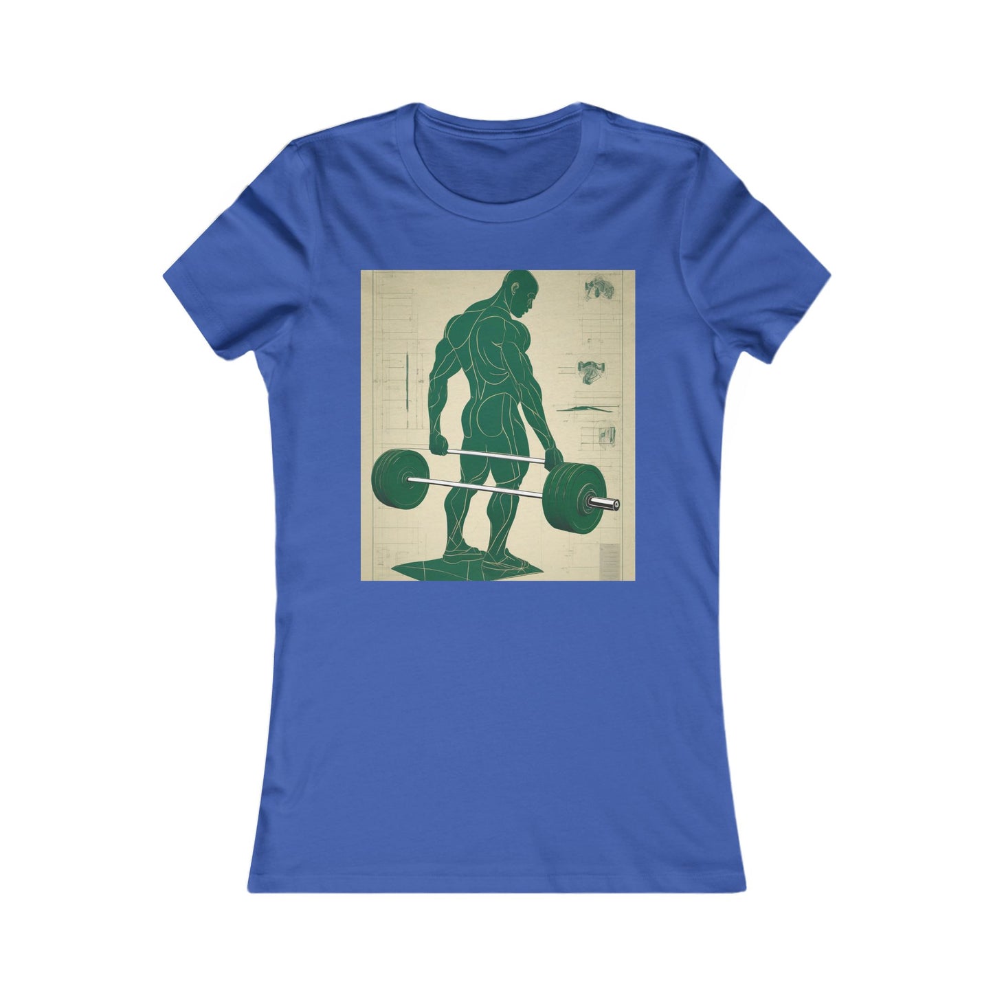 boostlete-recovery-progress-scene-deadlift-3d-blueprint-0236 — Women's Favorite Tee (B+C 6004)