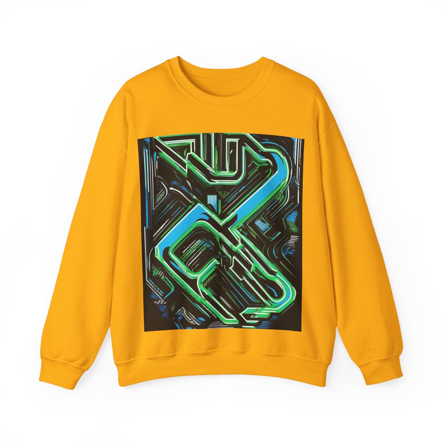 boostlete-boost-mode-type-constancia-gana-diagonal-badge-0185 — Unisex Heavy Blend Crewneck Sweatshirt (Gildan)