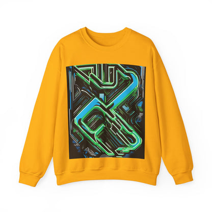 boostlete-boost-mode-type-constancia-gana-diagonal-badge-0185 — Unisex Heavy Blend Crewneck Sweatshirt (Gildan)