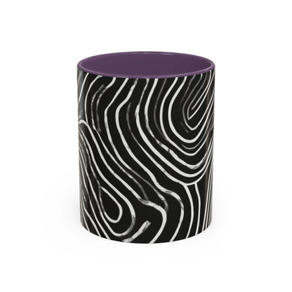 boostlete-field-day-pattern-topographic-badge-0307 — Accent Mug 11oz/15oz