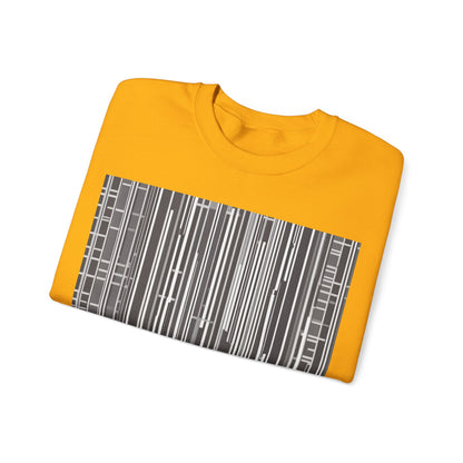 boostlete-boost-mode-pattern-barcode-blueprint-0463 — Unisex Heavy Blend Crewneck (G18000)