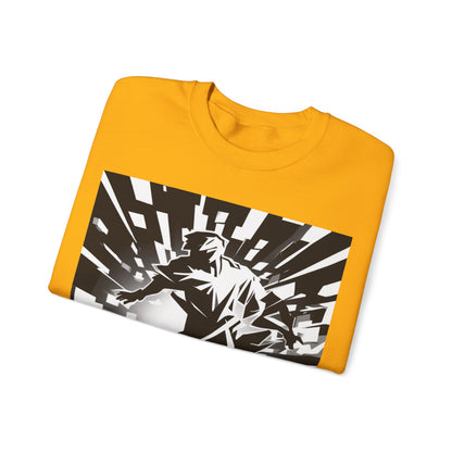 boostlete-am-crew-scene-sprinter-high-modern-0312 — Unisex Heavy Blend Crewneck Sweatshirt (Gildan)