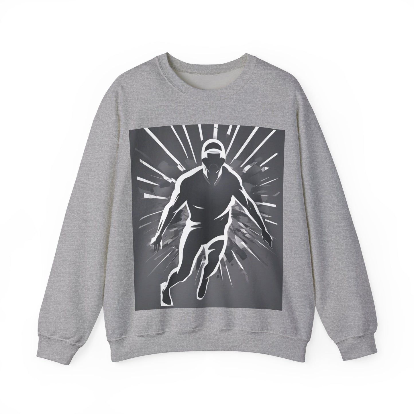 boostlete-iron-intent-scene-sprinter-soft-athletic-0108 — Unisex Heavy Blend Crewneck Sweatshirt (Gildan)