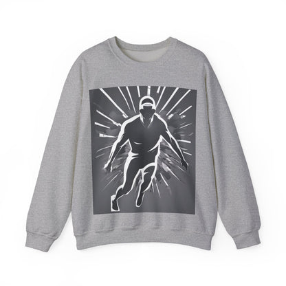 boostlete-iron-intent-scene-sprinter-soft-athletic-0108 — Unisex Heavy Blend Crewneck Sweatshirt (Gildan)