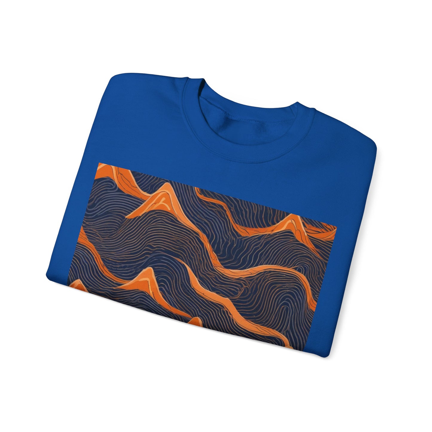 boostlete-boost-mode-pattern-topographic-engraved-0035 — Unisex Heavy Blend Crewneck Sweatshirt (Gildan)