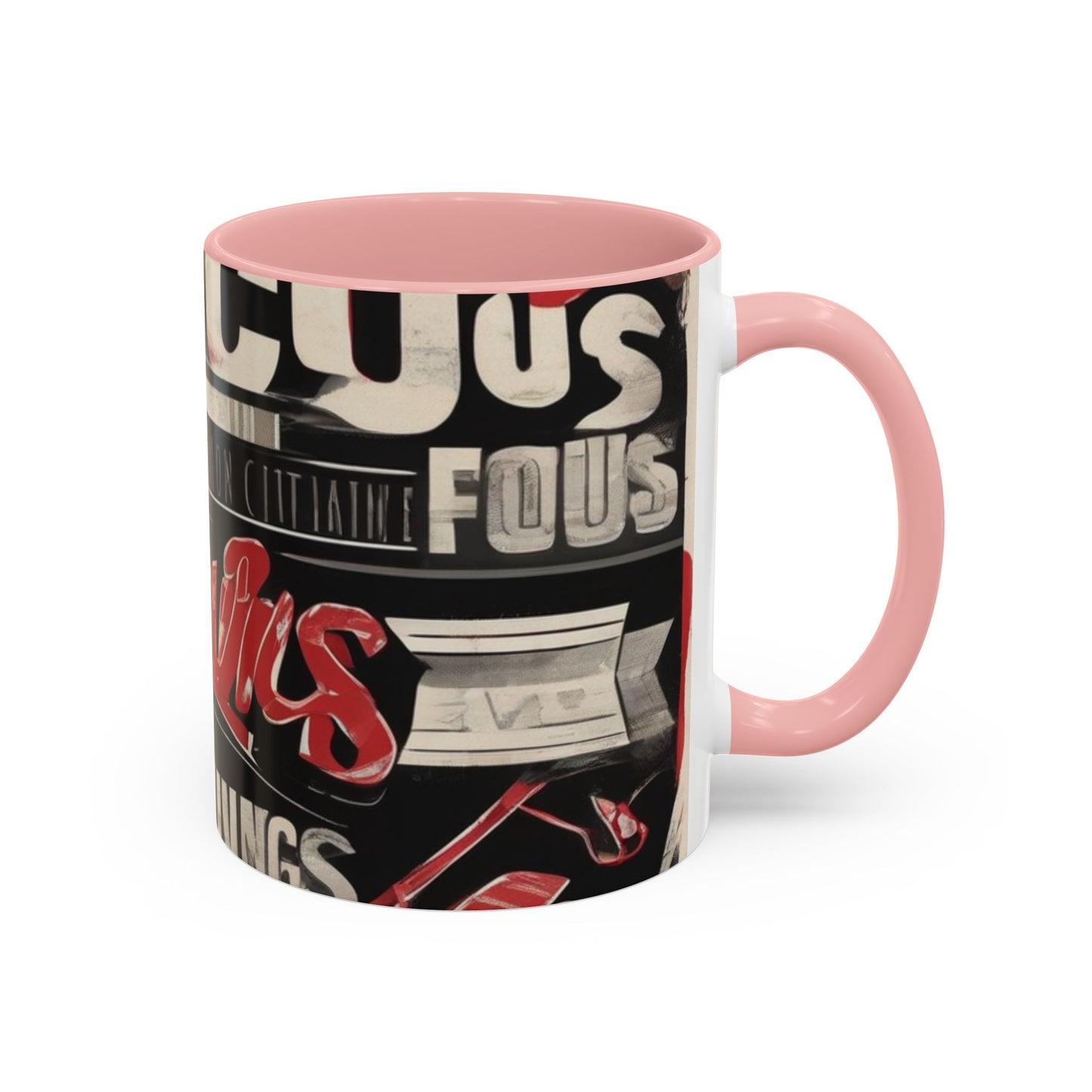 boostlete-mile-by-mile-type-focus-over-feelings-split-retro-0841 — Accent Mug 11/15oz