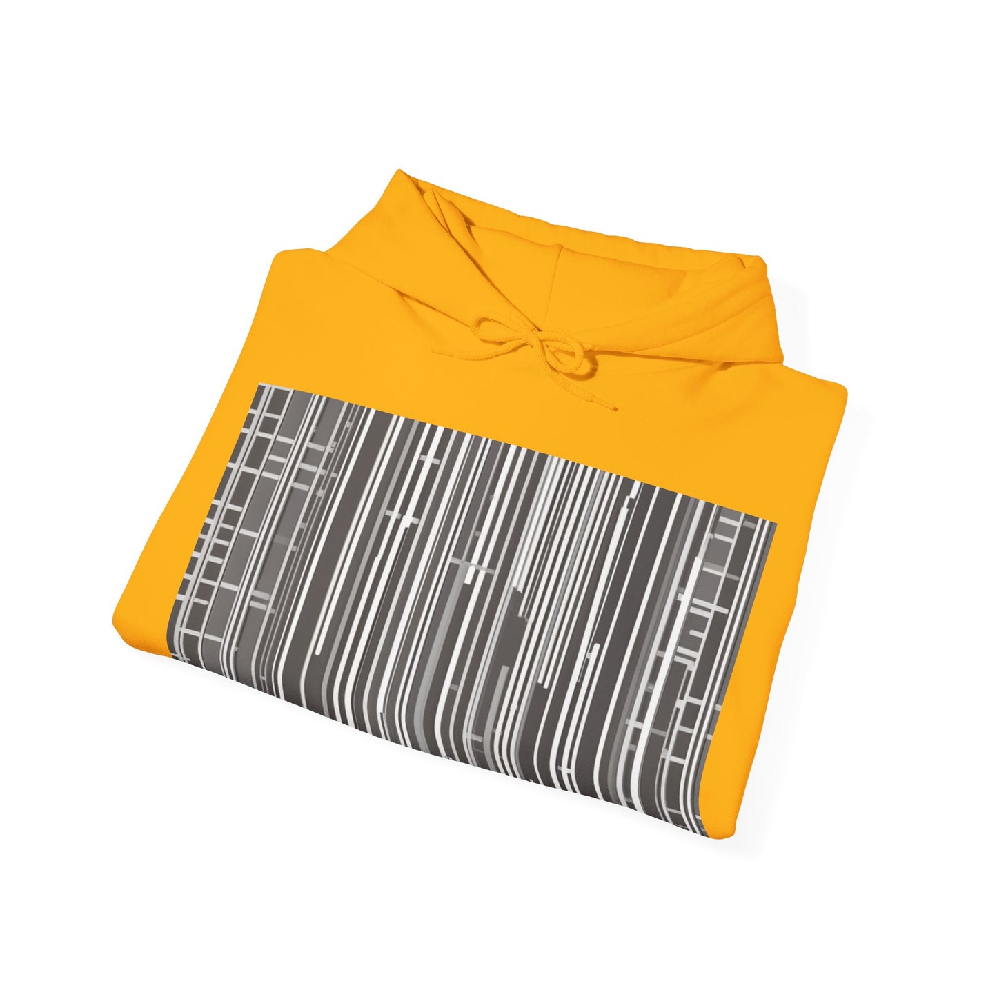 boostlete-boost-mode-pattern-barcode-blueprint-0463 — Unisex Heavy Blend Hoodie (G18500)