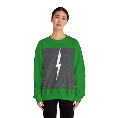 boostlete-am-crew-icon-lightning-glitch-vector-0590 — Unisex Heavy Blend Crewneck (G18000)