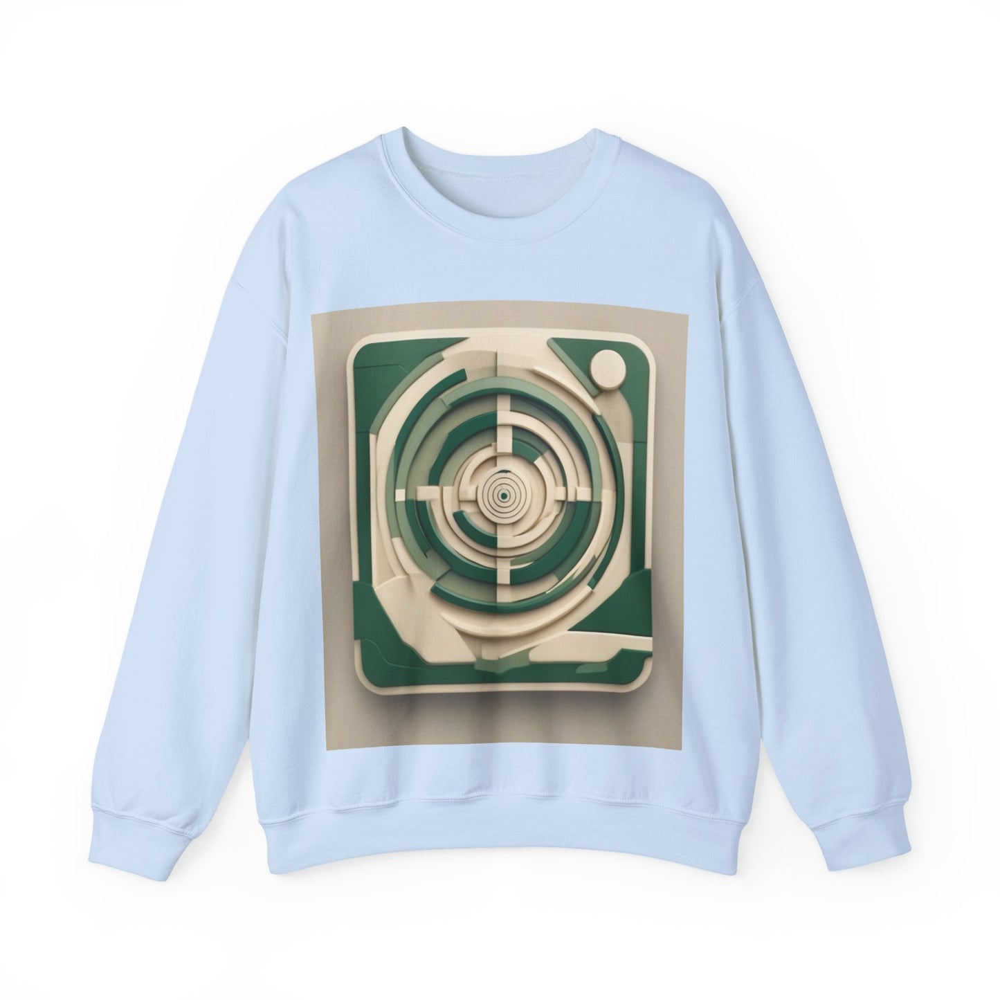boostlete-mile-by-mile-icon-target-3d-modern-0306 — Unisex Heavy Blend Crewneck (G18000)