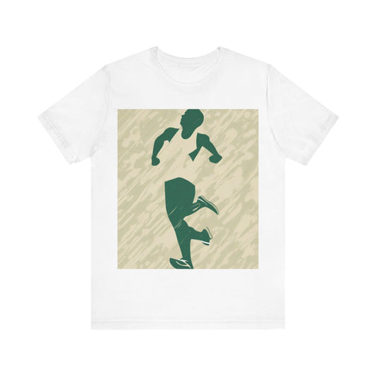 boostlete-am-crew-icon-runner-grainy-blueprint-0134 — Unisex Jersey Short Sleeve (B+C 3001)