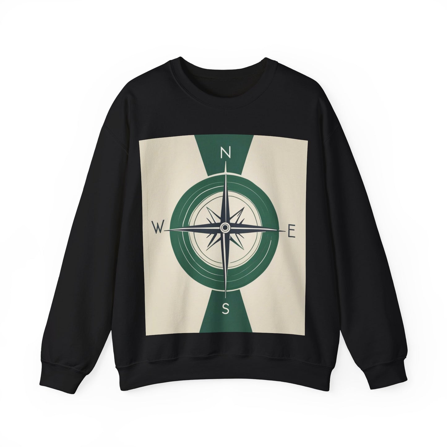 boostlete-iron-intent-icon-compass-soft-blueprint-0614 — Unisex Heavy Blend Crewneck (G18000)