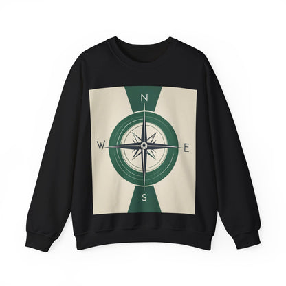 boostlete-iron-intent-icon-compass-soft-blueprint-0614 — Unisex Heavy Blend Crewneck (G18000)