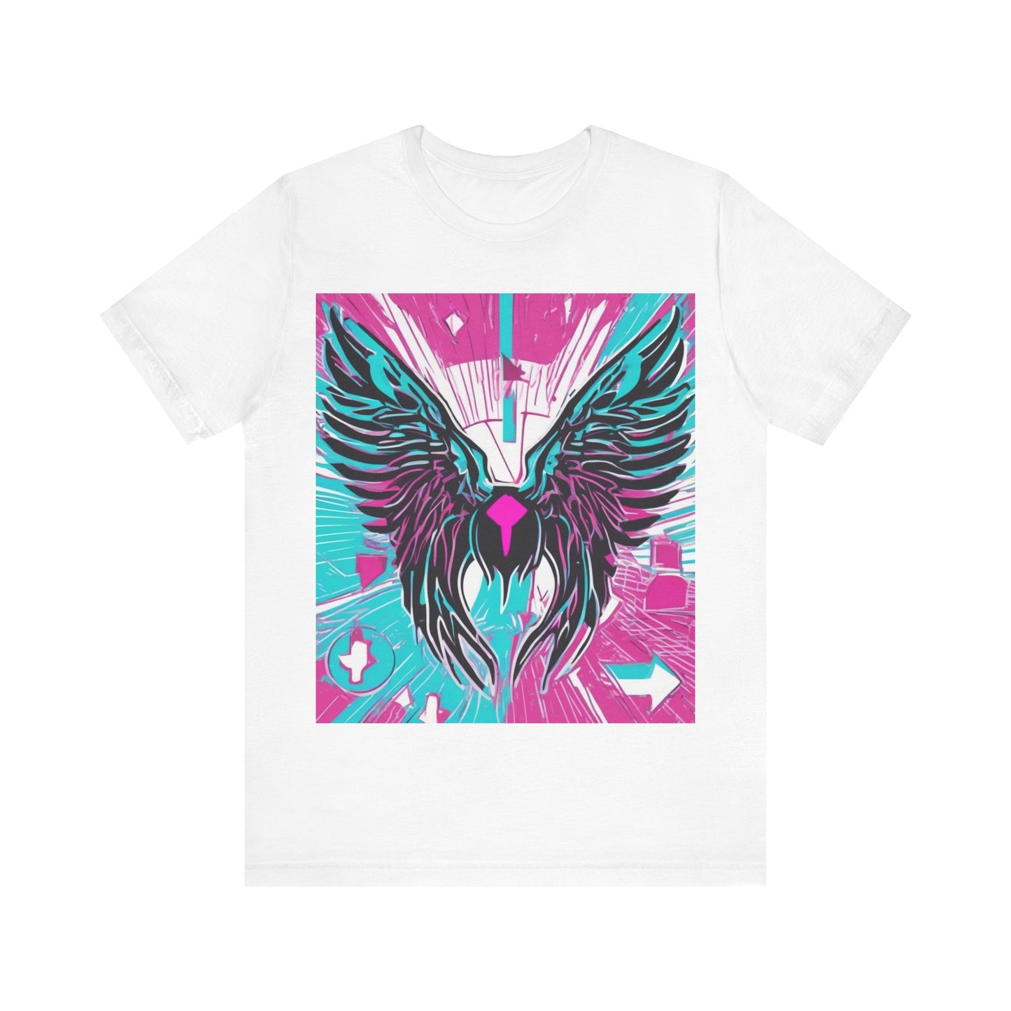 boostlete-am-crew-icon-wings-outline-line-art-0282 — Unisex Jersey Short Sleeve (B+C 3001)