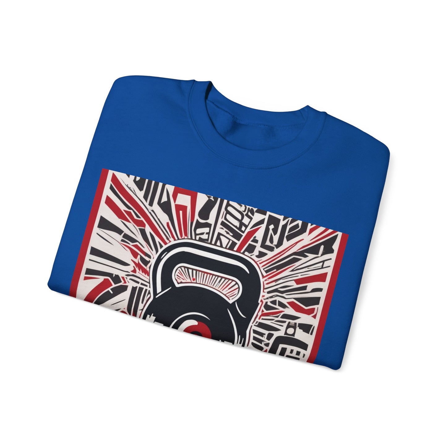 boostlete-recovery-progress-icon-kettlebell-outline-industrial-0366 — Unisex Heavy Blend Crewneck Sweatshirt (Gildan)