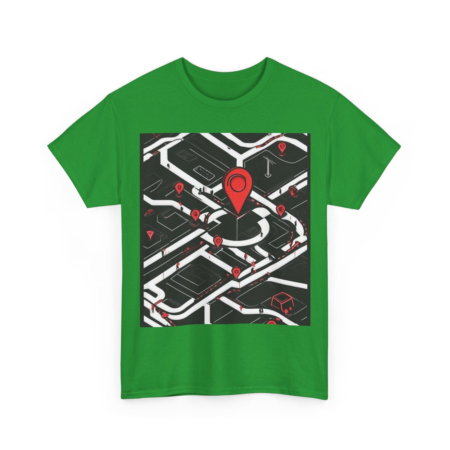 boostlete-am-crew-icon-map-matte-isometric-0094 — Unisex Heavy Cotton Tee (Gildan 5000)