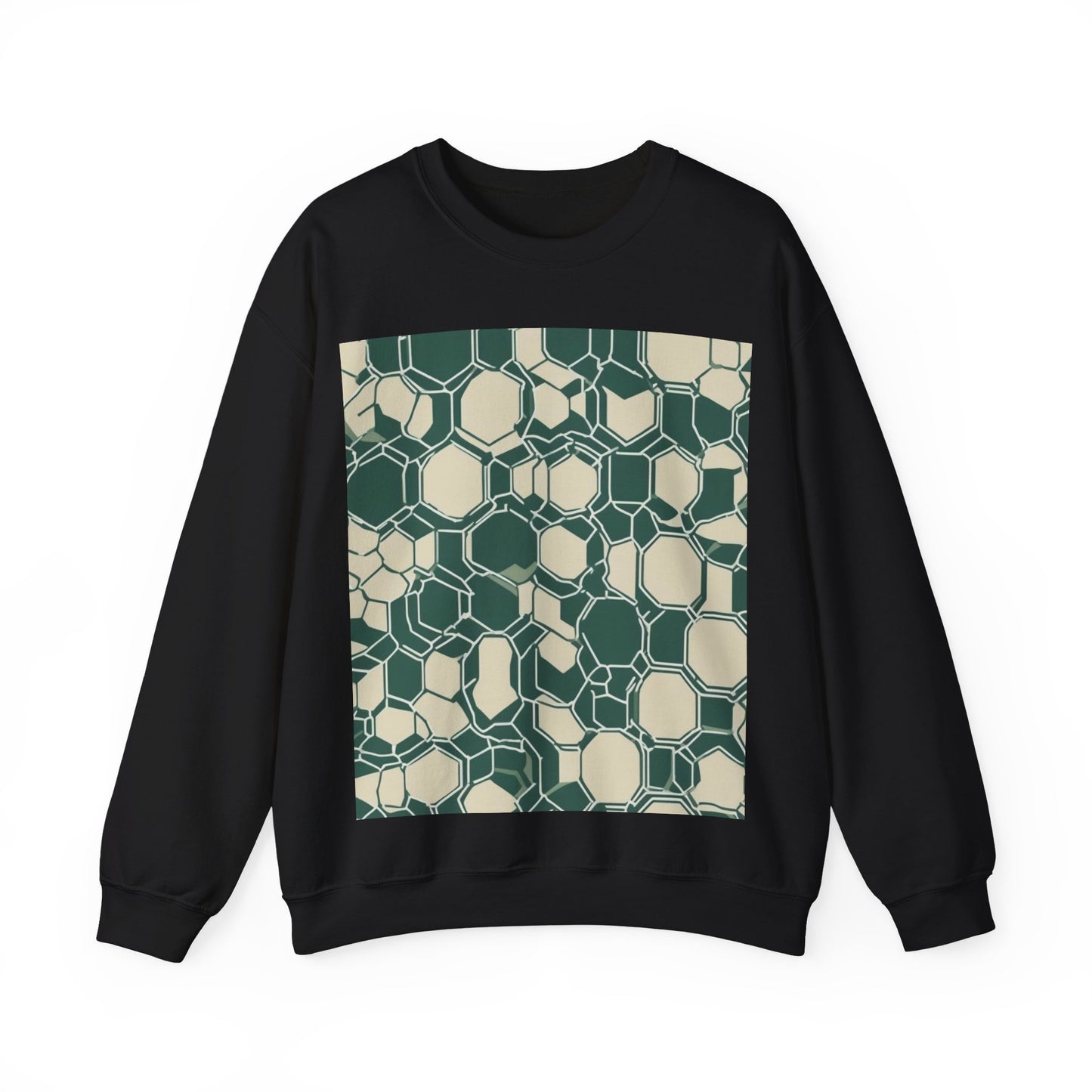 boostlete-iron-intent-pattern-hex-blueprint-0271 — Unisex Heavy Blend Crewneck Sweatshirt (Gildan)