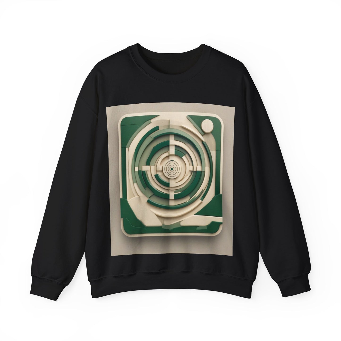 boostlete-mile-by-mile-icon-target-3d-modern-0306 — Unisex Heavy Blend Crewneck (G18000)