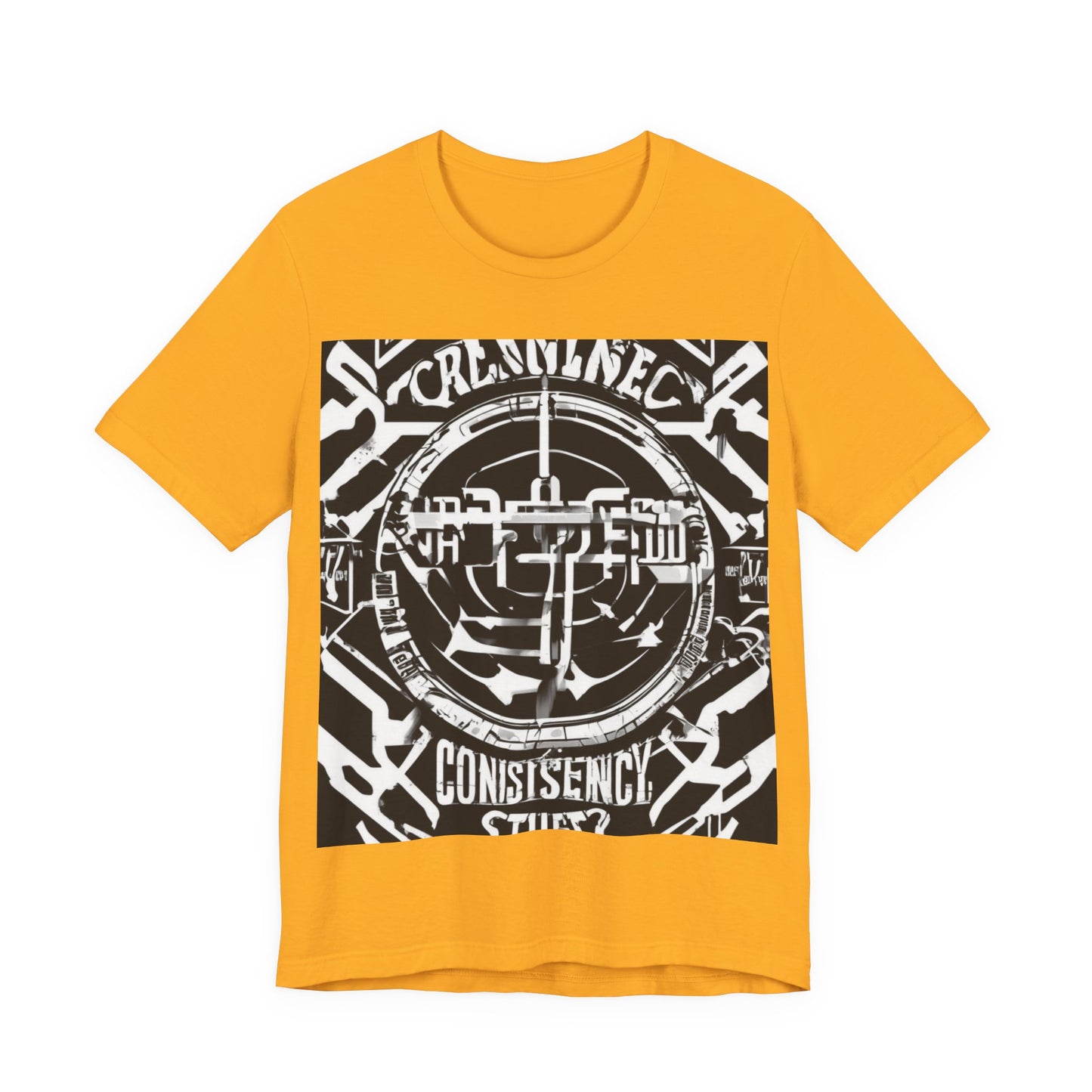 boostlete-am-crew-type-consistency-is-the-flex-centered-industrial-0137 — Unisex Jersey Short Sleeve (B+C 3001)