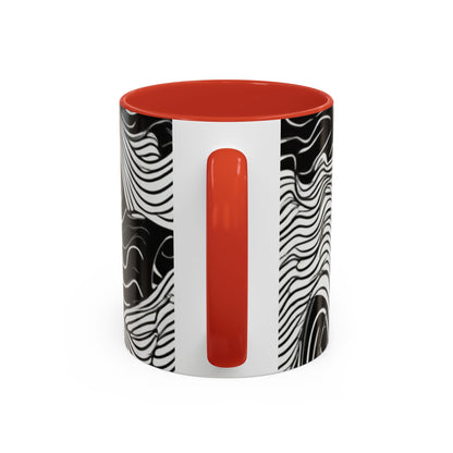 boostlete-field-day-pattern-topographic-line-art-0239 — Accent Mug 11oz/15oz
