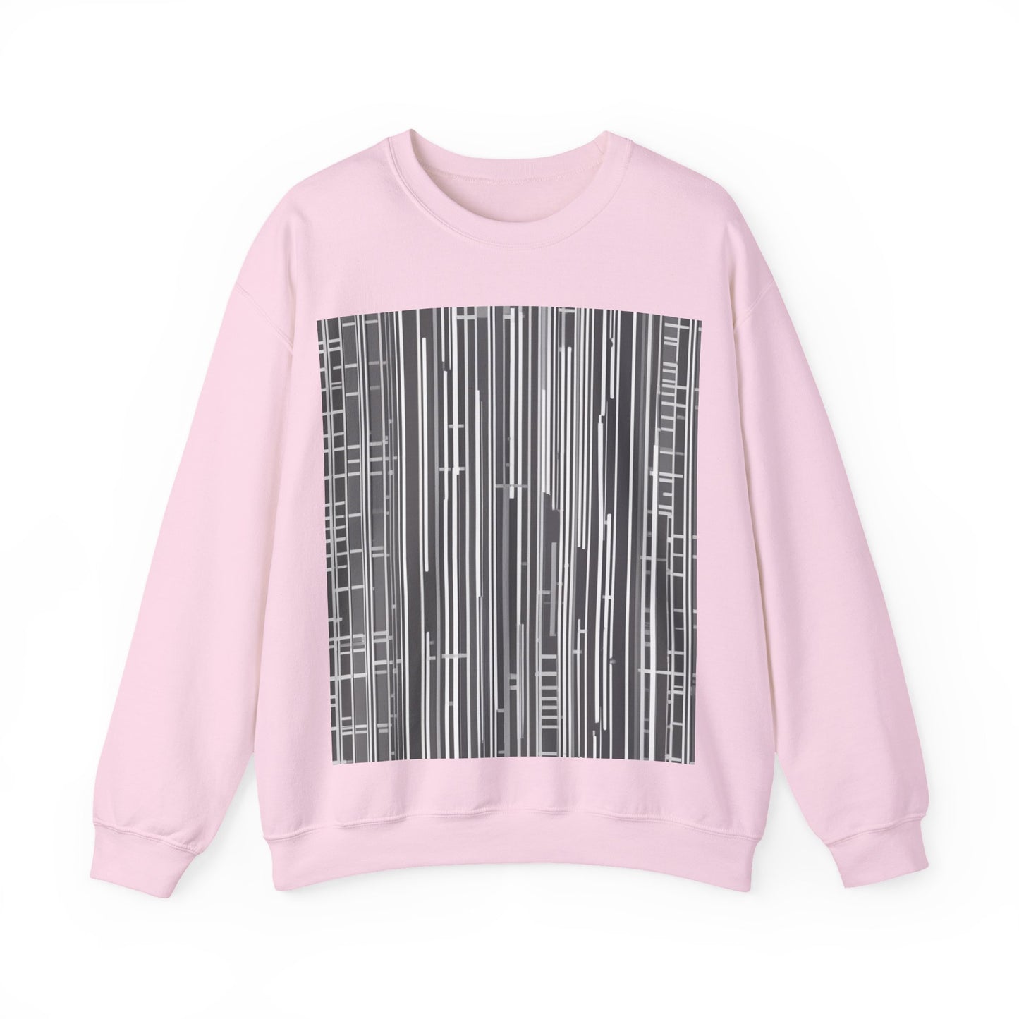 boostlete-boost-mode-pattern-barcode-blueprint-0463 — Unisex Heavy Blend Crewneck (G18000)