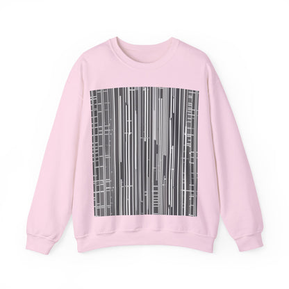 boostlete-boost-mode-pattern-barcode-blueprint-0463 — Unisex Heavy Blend Crewneck (G18000)