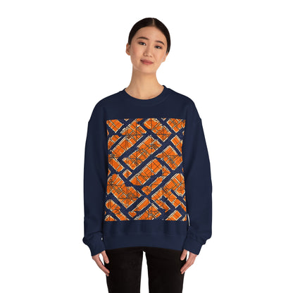 boostlete-boost-mode-pattern-plate-number-monoline-0571 — Unisex Heavy Blend Crewneck (G18000)