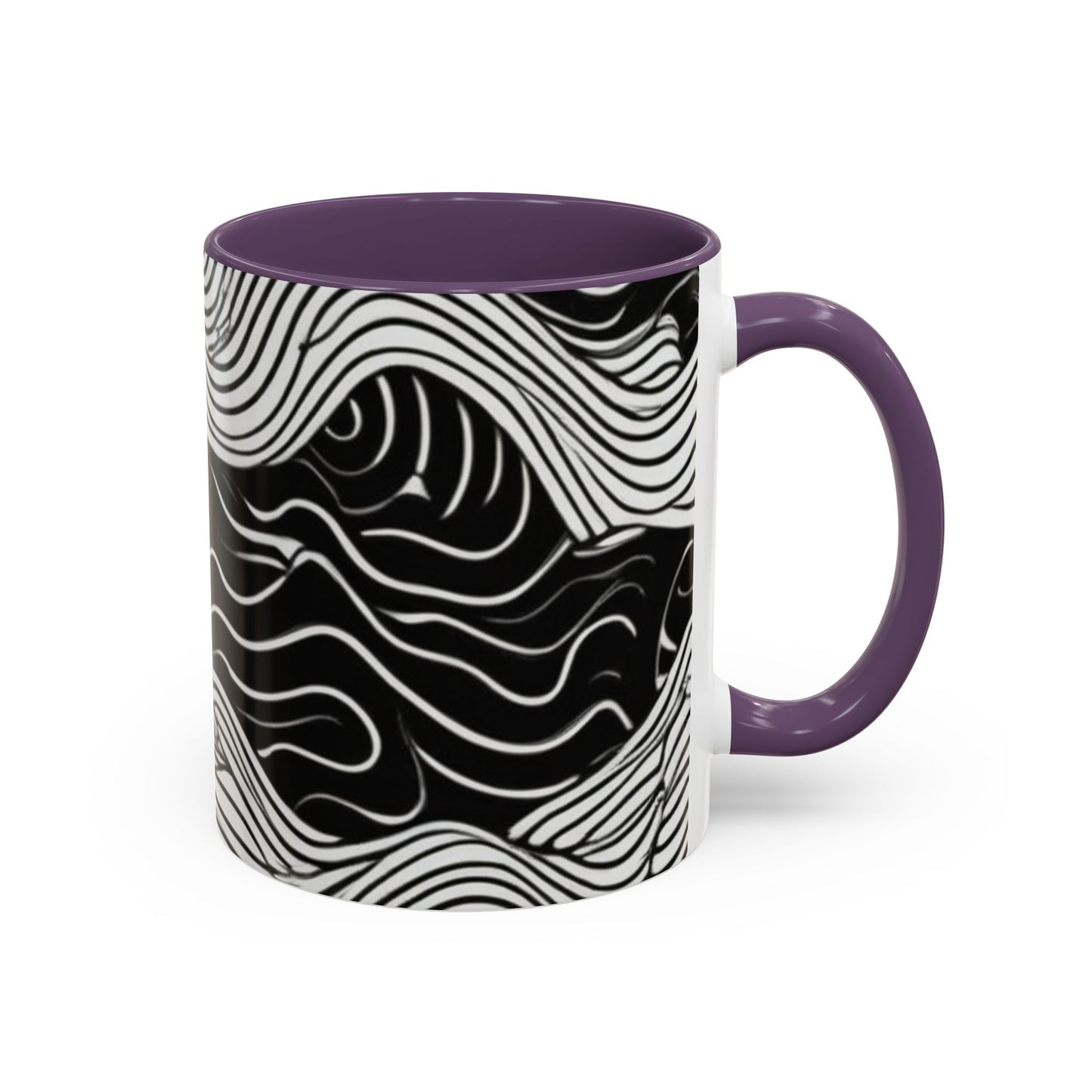 boostlete-field-day-pattern-topographic-line-art-0239 — Accent Mug 11oz/15oz