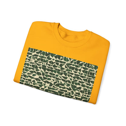 boostlete-iron-intent-pattern-plate-number-isometric-0099 — Unisex Heavy Blend Crewneck Sweatshirt (Gildan)