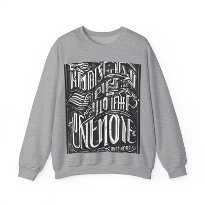 boostlete-mile-by-mile-type-one-more-split-line-art-0001 — Unisex Heavy Blend Crewneck Sweatshirt (Gildan)