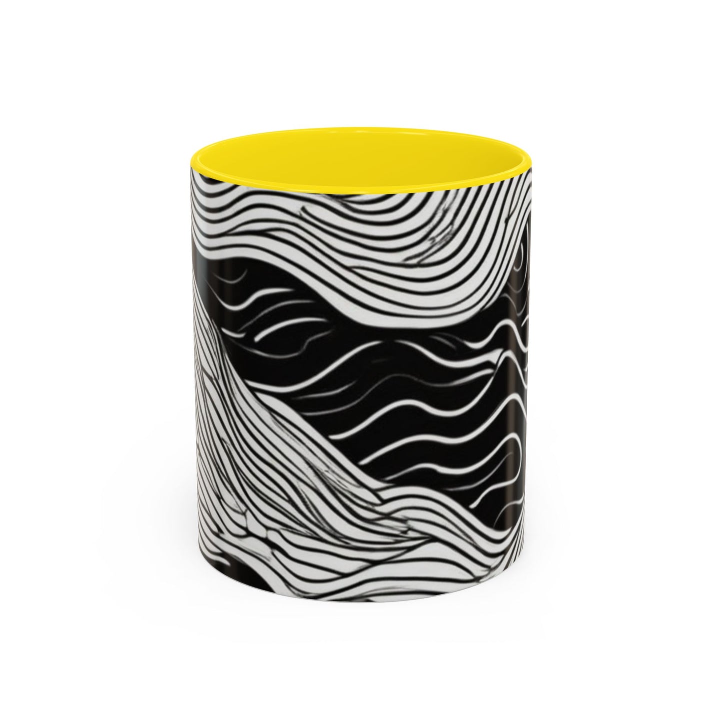 boostlete-field-day-pattern-topographic-line-art-0239 — Accent Mug 11oz/15oz