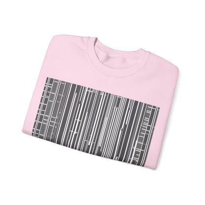 boostlete-boost-mode-pattern-barcode-blueprint-0463 — Unisex Heavy Blend Crewneck (G18000)
