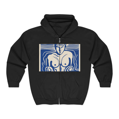 boostlete-boost-mode-icon-swimmer-motion-vector-0062 — Unisex Heavy Blend Full-Zip Hooded Sweatshirt