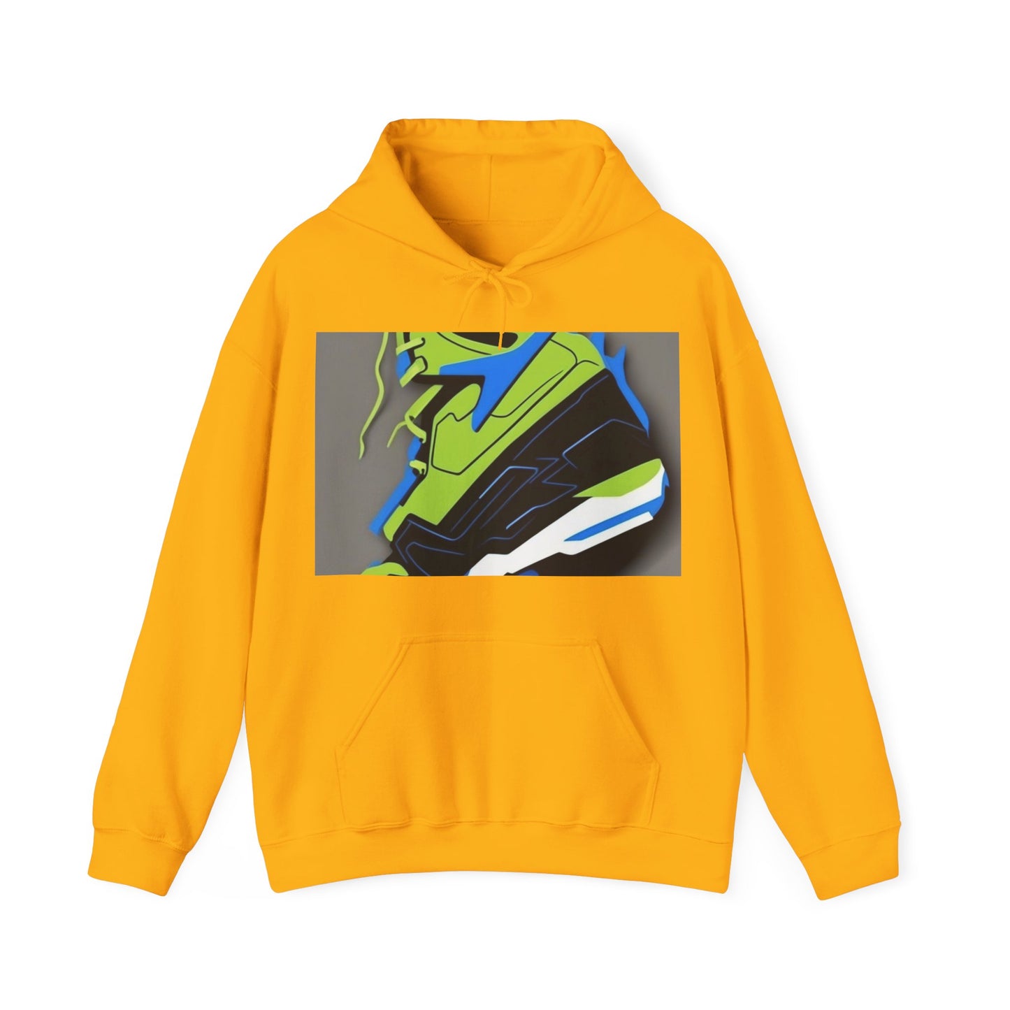 boostlete-quiet-power-icon-sneaker-duotone-paper-0066 — Unisex Heavy Blend Hooded Sweatshirt (Gildan)