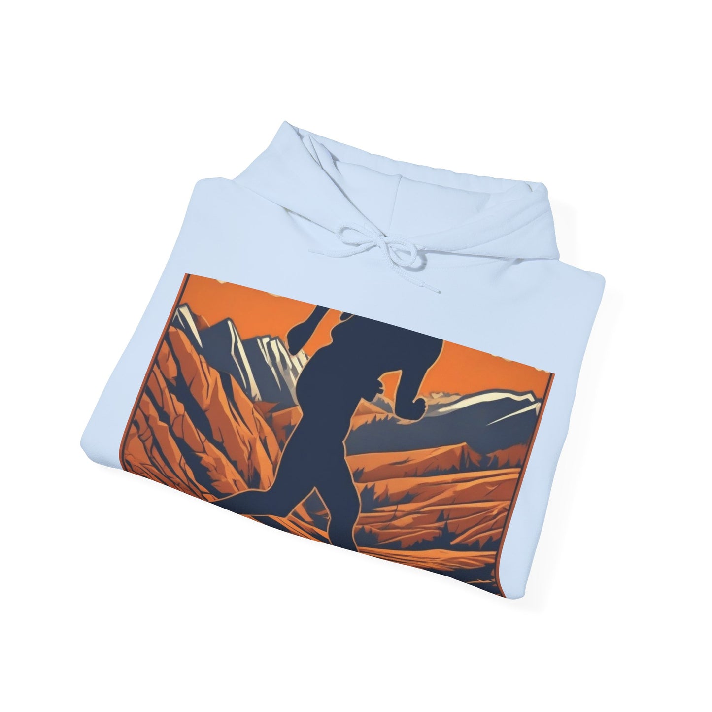 boostlete-iron-intent-scene-trail-3d-retro-0764 — Unisex Heavy Blend Hoodie (G18500)