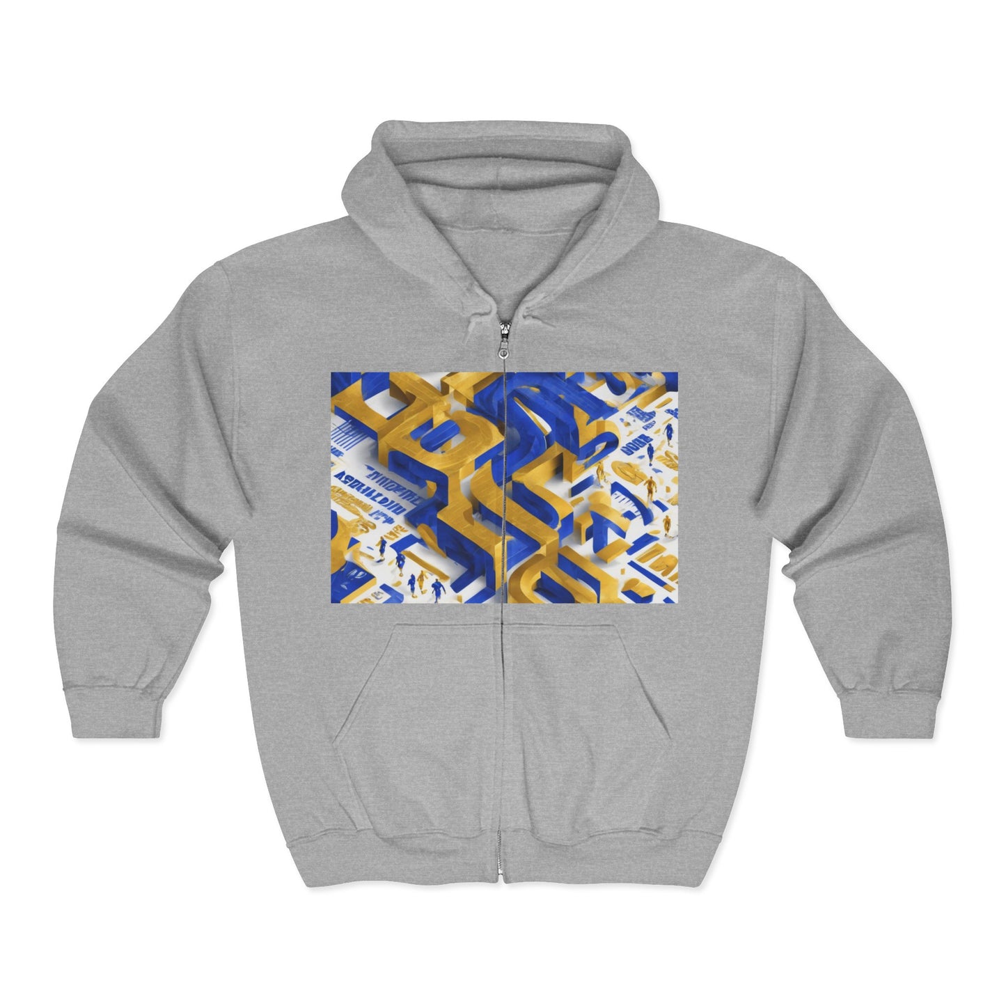 boostlete-iron-intent-type-one-more-rep-arc-isometric-0069 — Unisex Heavy Blend Full-Zip Hooded Sweatshirt