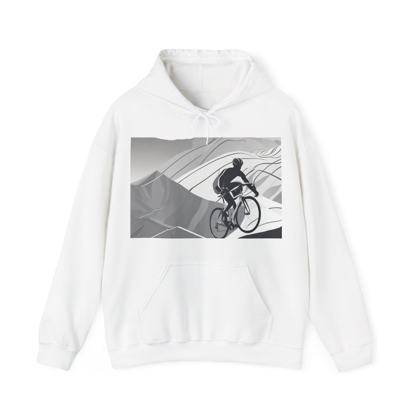 boostlete-recovery-progress-scene-cyclist-motion-vector-0808 — Unisex Heavy Blend Hoodie (G18500)