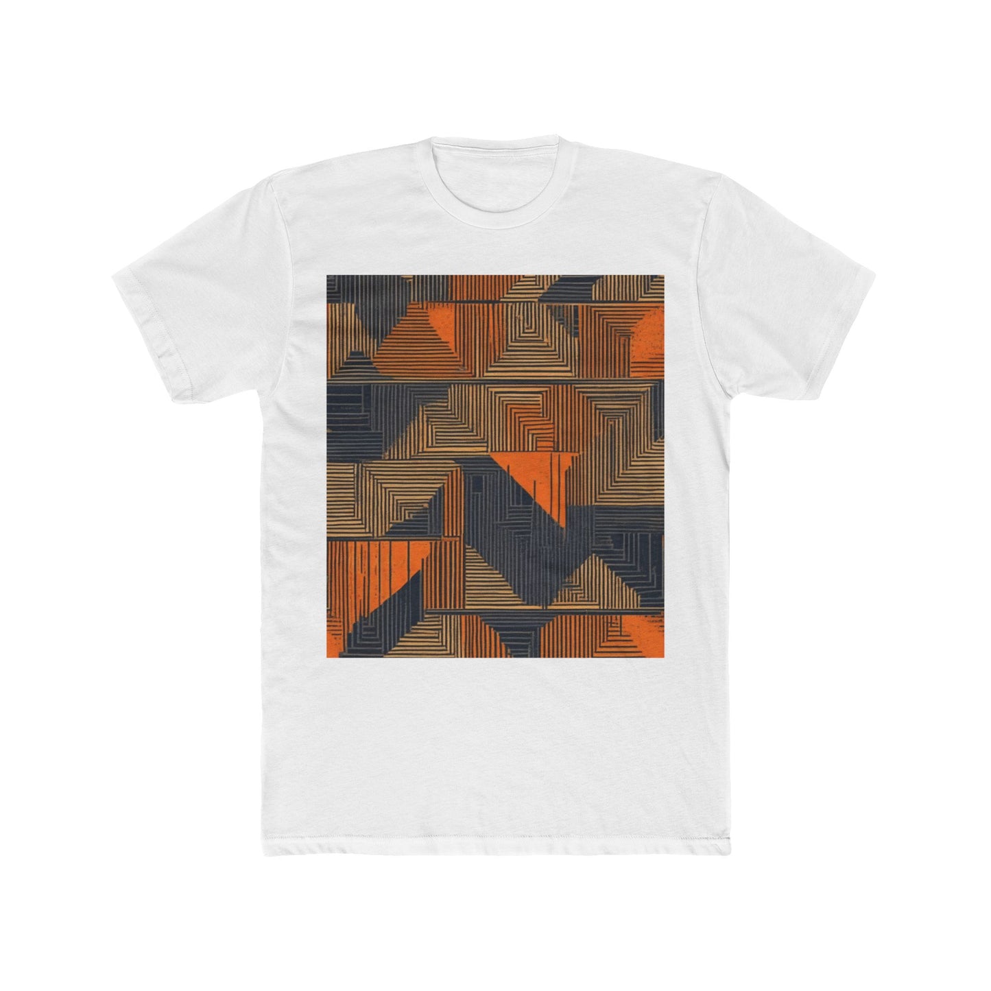 boostlete-field-day-pattern-stair-steps-geometric-0055 — Unisex Cotton Crew Tee (NL 3600)