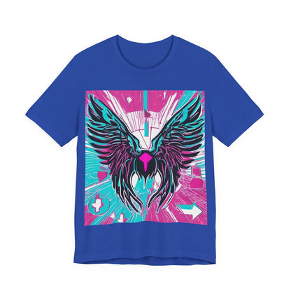 boostlete-am-crew-icon-wings-outline-line-art-0282 — Unisex Jersey Short Sleeve (B+C 3001)
