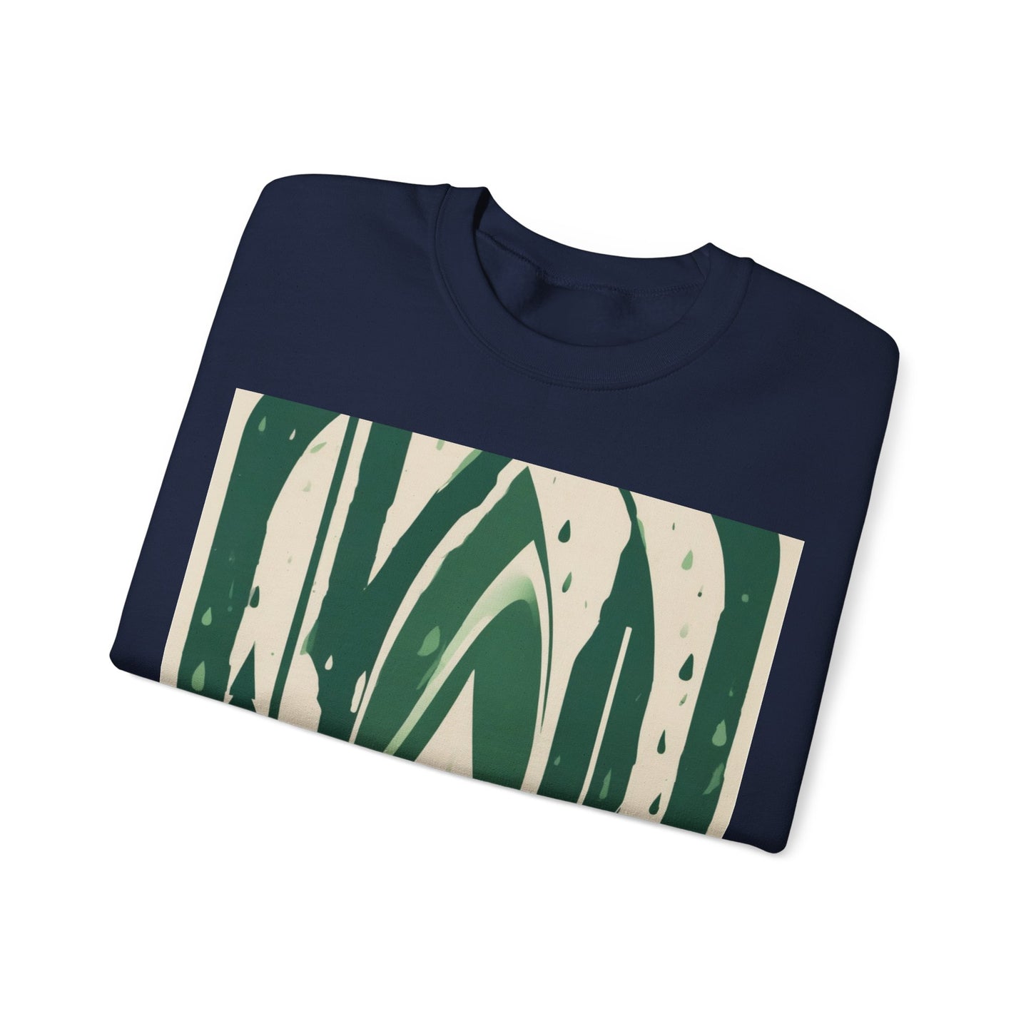 boostlete-quiet-power-icon-water-glitch-retro-0186 — Unisex Heavy Blend Crewneck (G18000)