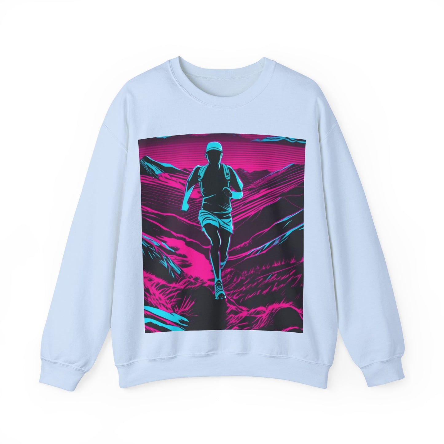 boostlete-am-crew-scene-trail-high-modern-0980 — Unisex Heavy Blend Crewneck (G18000)