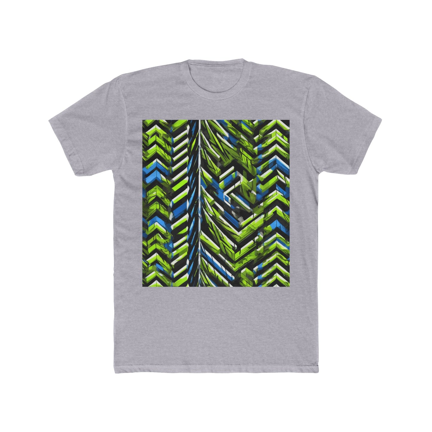 boostlete-rise-grind-pattern-chevron-isometric-0195 — Unisex Cotton Crew Tee (NL 3600)