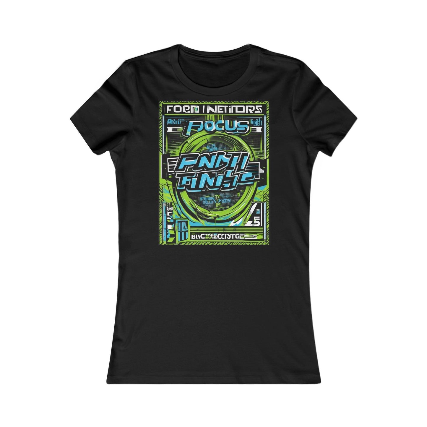 boostlete-iron-intent-type-focus-finish-big-retro-0177 — Women's Favorite Tee (B+C 6004)