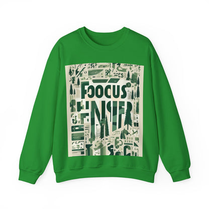 boostlete-boost-mode-type-focus-finish-banner-modern-0113 — Unisex Heavy Blend Crewneck Sweatshirt (Gildan)