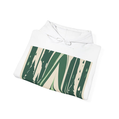 boostlete-quiet-power-icon-water-glitch-retro-0186 — Unisex Heavy Blend Hooded Sweatshirt (Gildan)