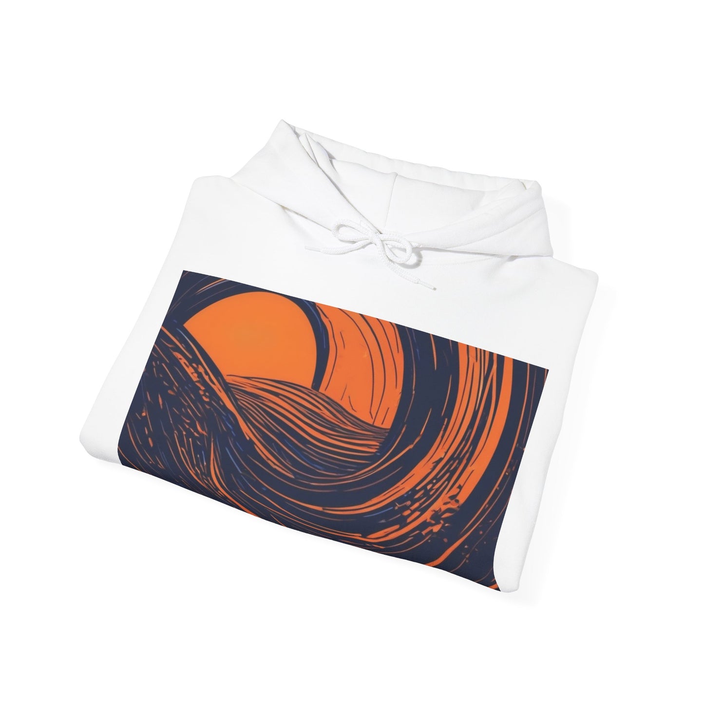 boostlete-rise-grind-icon-sunrise-speed-line-art-0202 — Unisex Heavy Blend Hooded Sweatshirt (Gildan)