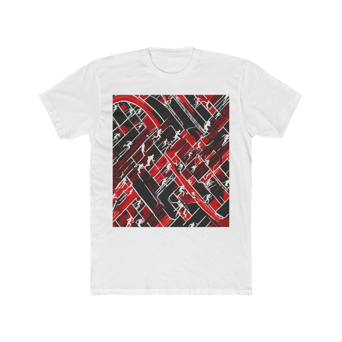 boostlete-pr-season-scene-marathoner-outline-modern-0124 — Unisex Cotton Crew Tee (NL 3600)