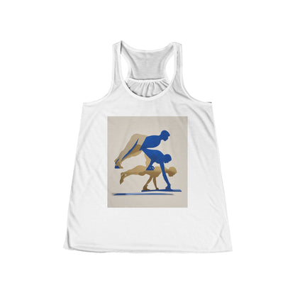 boostlete-mile-by-mile-scene-push-up-duotone-paper-0040 — Women's Flowy Racerback Tank (B+C 8800)