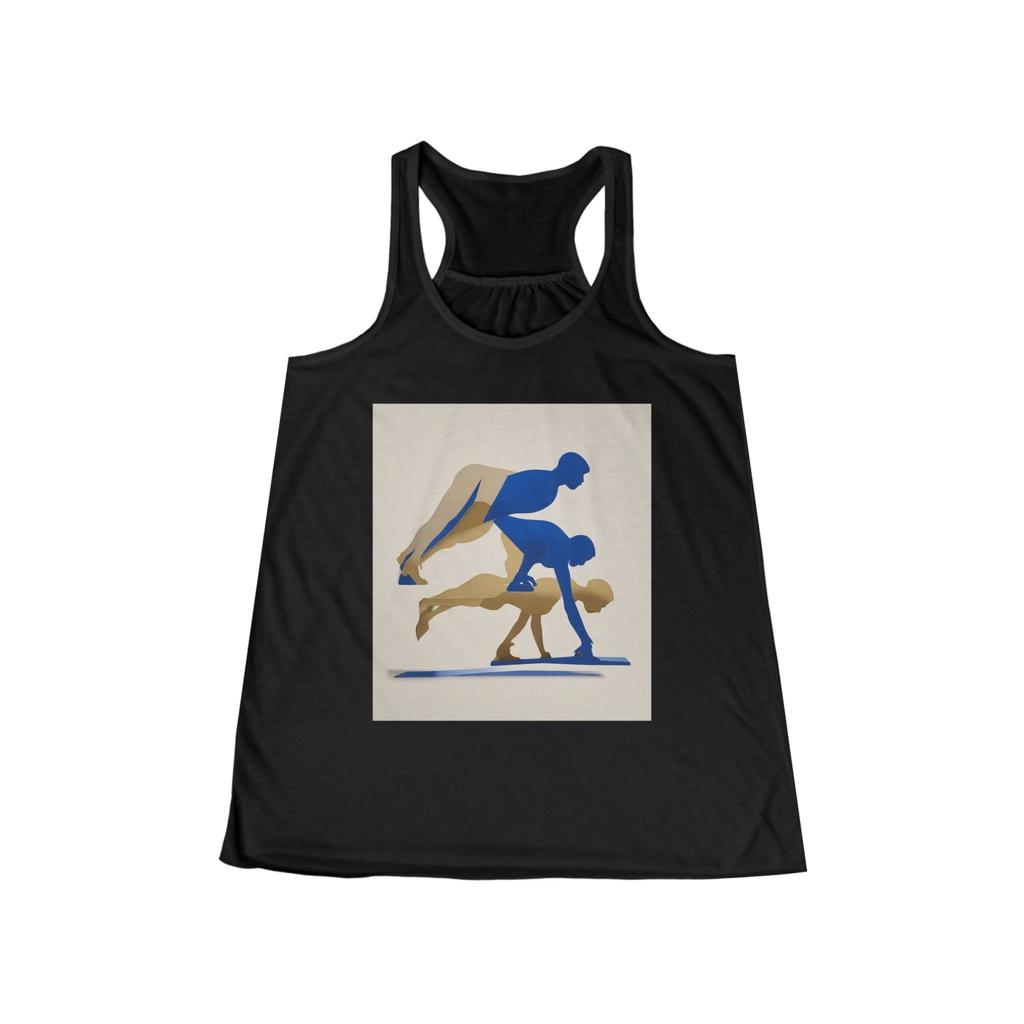 boostlete-mile-by-mile-scene-push-up-duotone-paper-0040 — Women's Flowy Racerback Tank (B+C 8800)